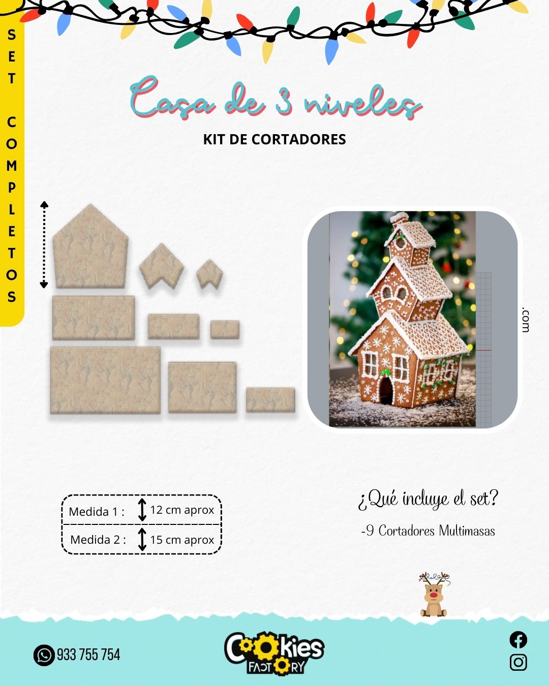 Kit Casa de Jengibre 3 Niveles