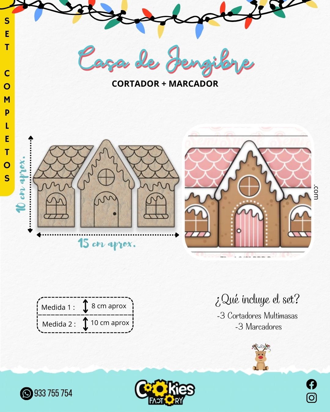 Casa de Jengibre en 3 Partes Kit