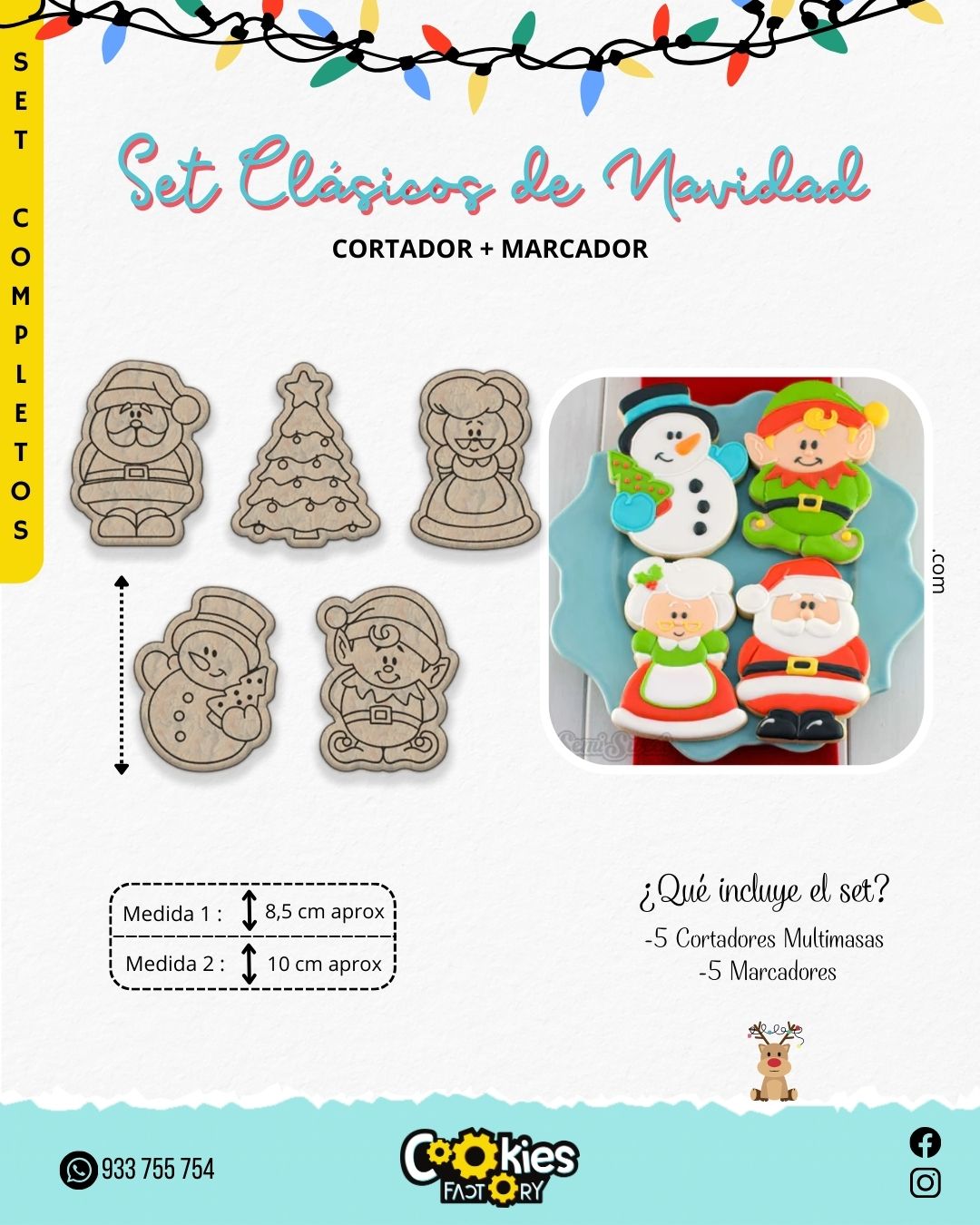 Set de personajes Navideños x5