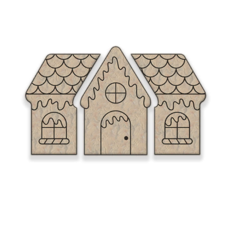 Casa de Jengibre en 3 Partes Kit