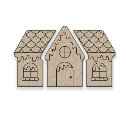 Casa de Jengibre en 3 Partes Kit