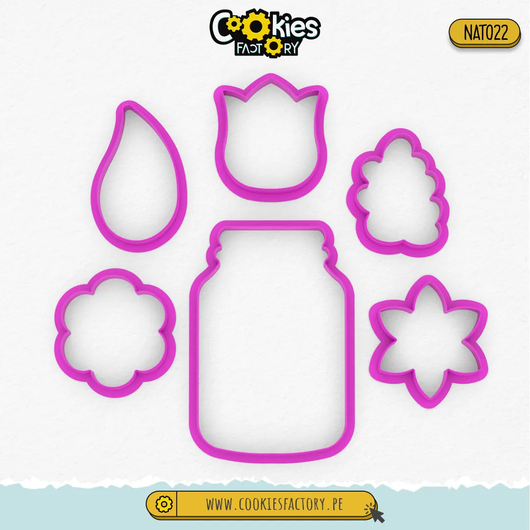 Frasco de Flores (Siluetas)