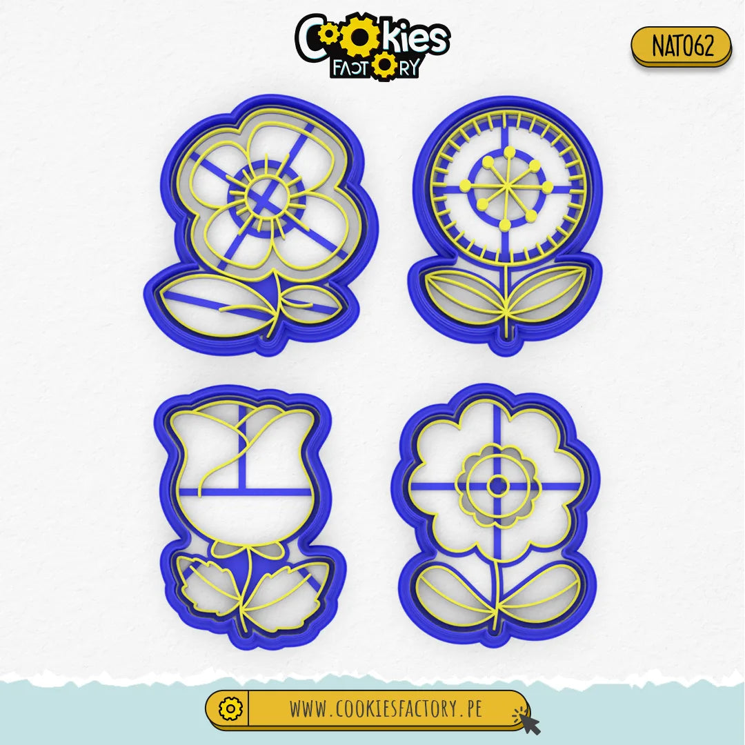 Set de Flores x4