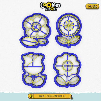Set de Flores x4
