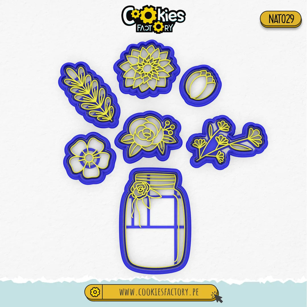 Set de Flores con Jarrón